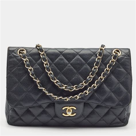 chanel classic double flap bag in caviar